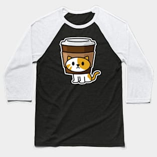 Coffee Cat Baseball T-Shirt